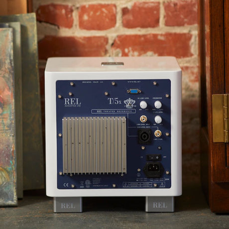 REL T/5x Subwoofer gloss white back