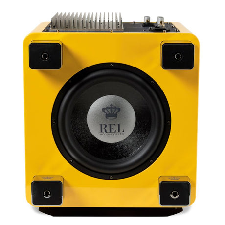 REL T/9x Special Edition Subwoofer Le Mon Yellow Lacquer bottom