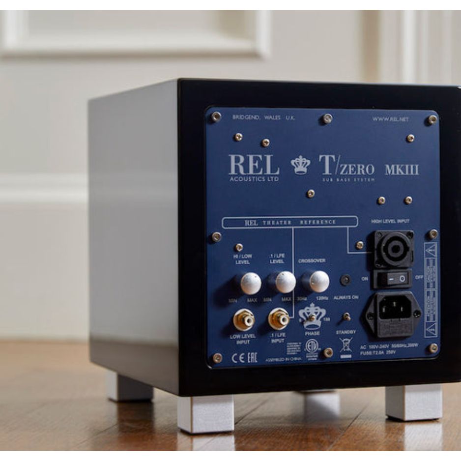 REL Tzero MKIII Subwoofer piano black back