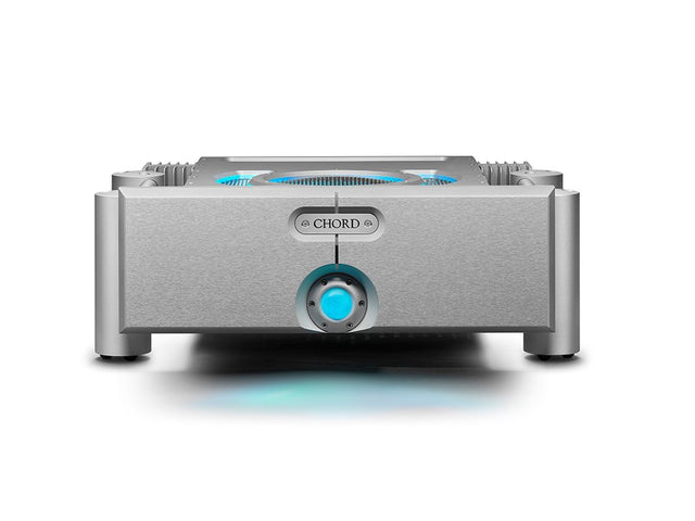 Chord Electronics Ultima 6 stereo power amplifier front view silver