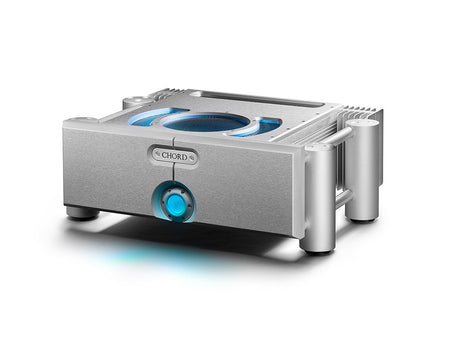 Chord Electronics Ultima 6 stereo power amplifier side view silver