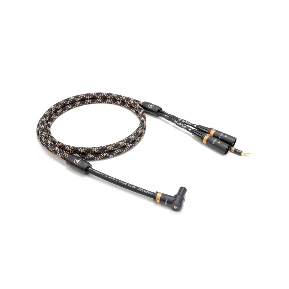 Viablue NF-S5 Phono Cable 90° 5-pin DIN to T8 XLR with ground