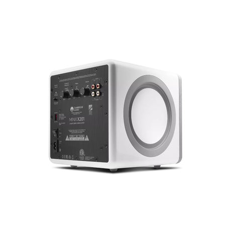 Cambridge Audio MINX X201 Subwoofer white angled