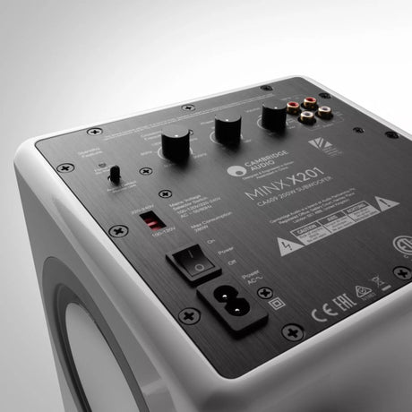 Cambridge Audio MINX X201 Subwoofer white rear details