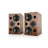 Acoustic Energy AE2 40th Anniversary Edition Bookshelf Speakers, High Gloss Walnut, three-quarter view of stereo pair