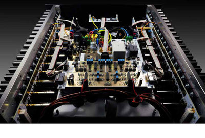 Audia Flight Signature interior showing separate left and right channel boards
