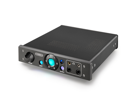 Chord Electronics Alto angled view showing volume control and status orbs