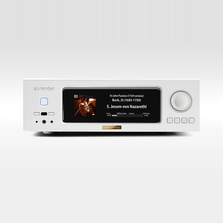 Aurender A1 15th Anniversary Edition Music Server, Silver, front view
