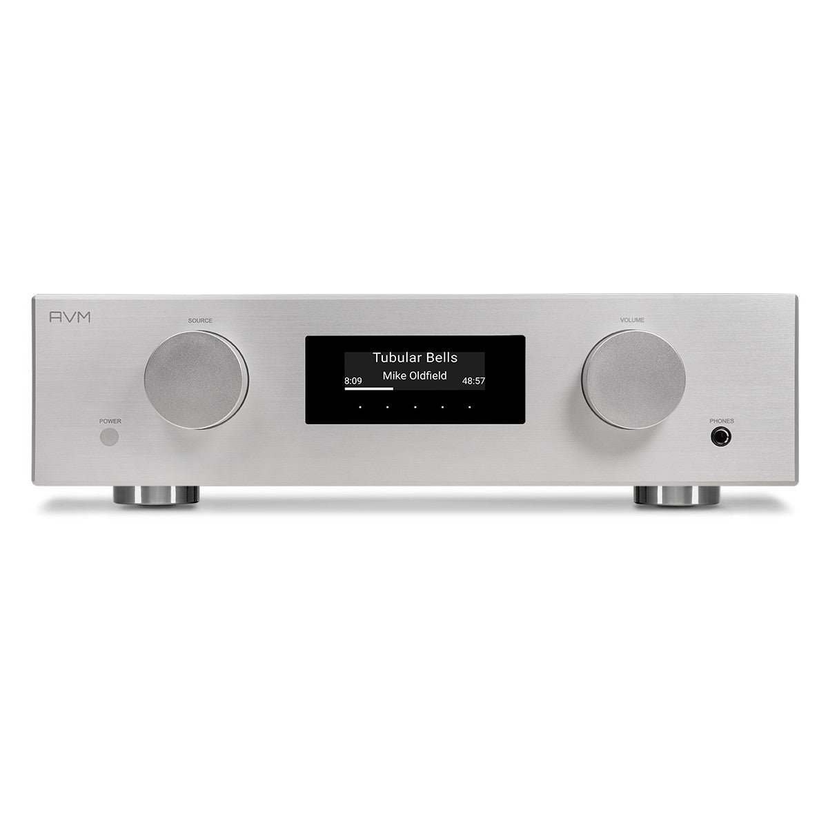 AVM Evolution AS 3.3 Streaming Integrated Amplifier, Silver, front view