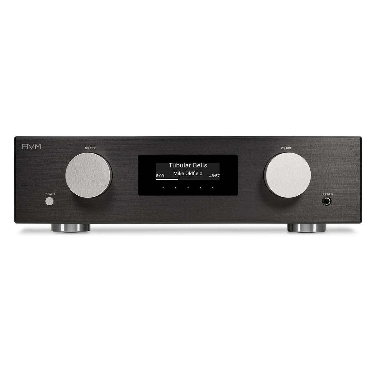AVM Evolution AS 5.3 Streaming Integrated Amplifier, Black, front view