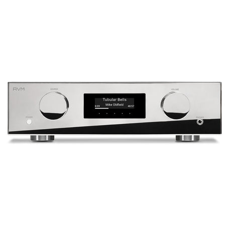 AVM Evolution AS 5.3 Streaming Integrated Amplifier, Cellini chrome, front view