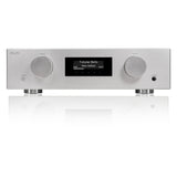 AVM Evolution AS 5.3 Streaming Integrated Amplifier, Silver, front view on a mirrored surface