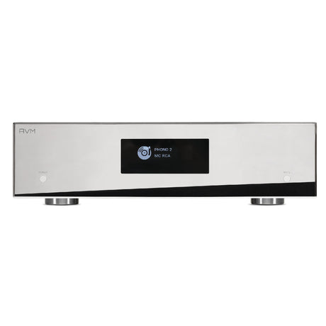 AVM Evolution PH 3.3 Phono Preamplifier, Cellini chrome, front view