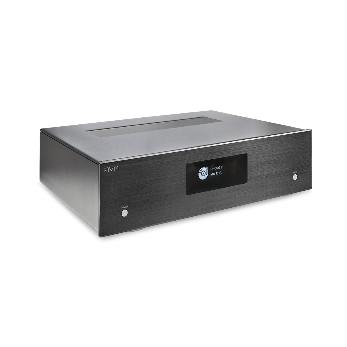AVM Evolution PH 5.3 Phono Preamplifier, Black, left three-quarter view