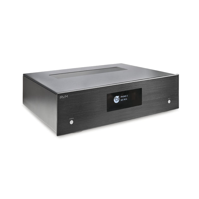 AVM Evolution PH 5.3 Phono Preamplifier, Black, left three-quarter view