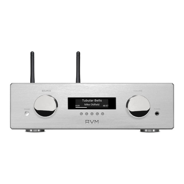 AVM Ovation AS 8.3 S Streaming Integrated Amplifier, Silver, front view