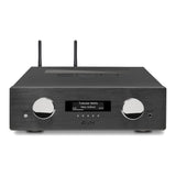 AVM Ovation AS 8.3 S Streaming Integrated Amplifier, Black, elevated front view