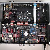 AVM Ovation AS 8.3 S Streaming Integrated Amplifier, top view of the internal components with the lid removed