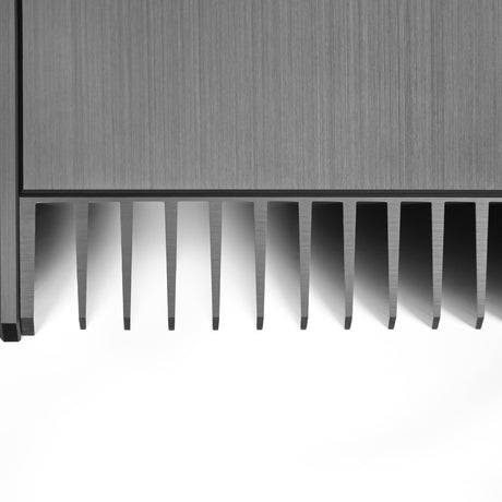 AVM Ovation AS XL Streaming Integrated Amplifier, heat sink fins close-up