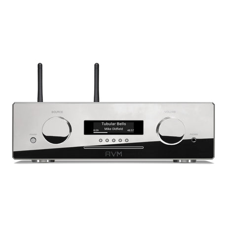 AVM Ovation CS 8.3 S Streaming CD Receiver, Cellini chrome, front view