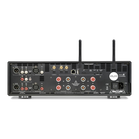 AVM Ovation CS 8.3 S Streaming CD Receiver, Black, rear connection panel