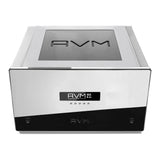 AVM Ovation MA 8.3 S Mono Power Amplifier, Cellini chrome, elevated front view