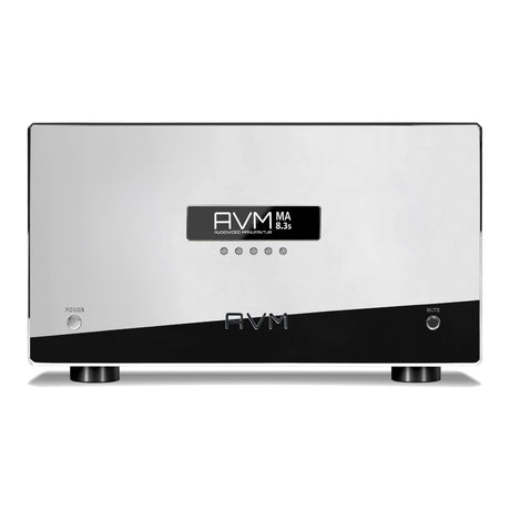 AVM Ovation MA 8.3 S Mono Power Amplifier, Cellini chrome, front view