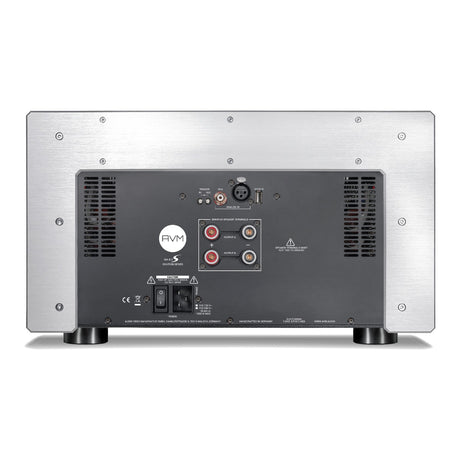 AVM Ovation MA 8.3 S Mono Power Amplifier, Cellini chrome, rear connection panel