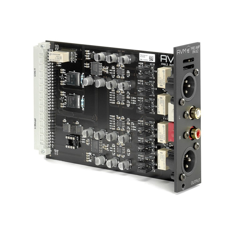 AVM Ovation PA 8.3 Output Module (Transistor), plug-in card, three-quarter view