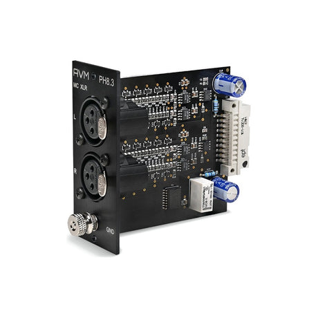 AVM Ovation PH 8.3 MC Phono Module, MC XLR balanced card, three-quarter view