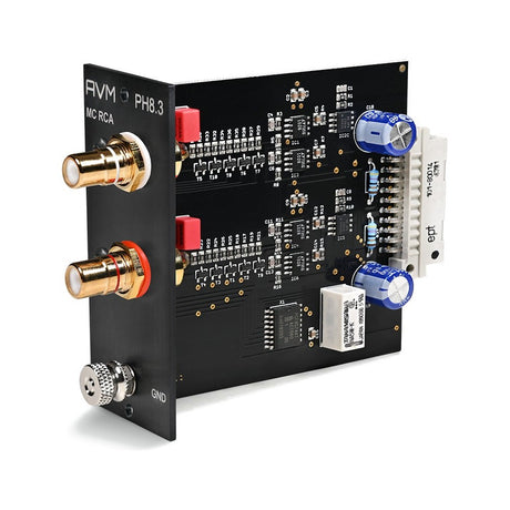 AVM Ovation PH 8.3 MC Phono Module, MC RCA unbalanced card, three-quarter view