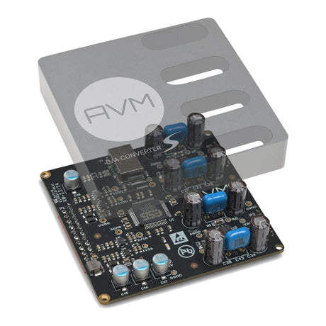 AVM Ovation D/A-Converter S (S-DAC) Upgrade Module, exploded view showing the circuit board under the cover