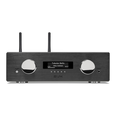 AVM Ovation PAS 8.3 S Streaming Preamplifier, Black, front view