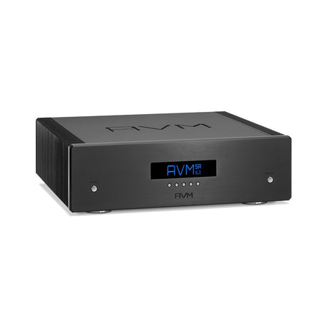 AVM Ovation SA 6.3 Stereo Power Amplifier, Black, three-quarter view facing right