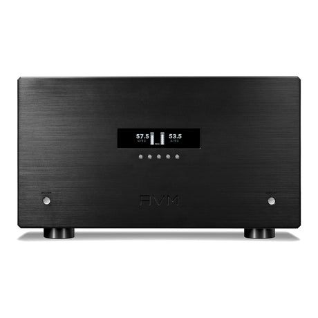 AVM Ovation SA 8.3 Lite Stereo Power Amplifier, Black, front view