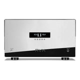 AVM Ovation SA 8.3 Lite Stereo Power Amplifier, Cellini chrome, front view