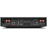 Cambridge Audio Evo 300 rear panel showing inputs, XLR, phono, HDMI eARC and speaker terminals