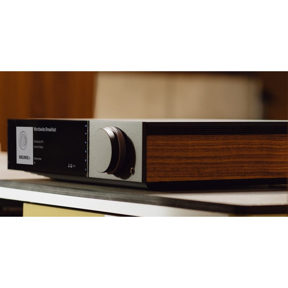 Cambridge Audio Evo 300 customisable real wood side panel detail