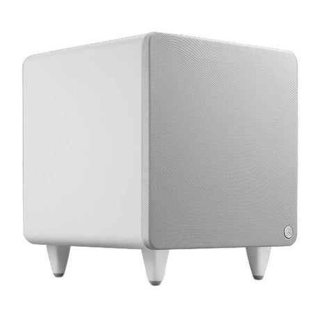 Cambridge Audio MSX Sub 300 Subwoofer (Open Box), White, three-quarter view facing right
