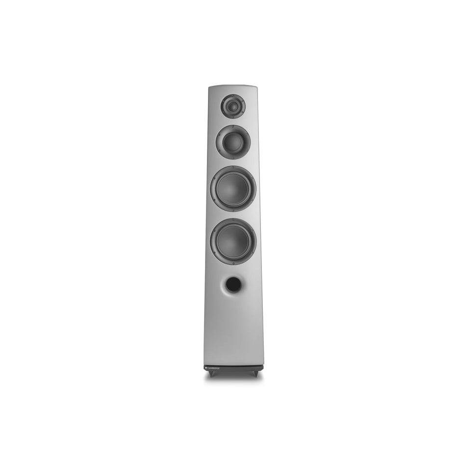 Cambridge Audio Edge S Limited Edition floorstanding speaker, straight-on front view showing ATT tweeter and CPC driver array
