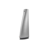 Cambridge Audio Edge S Limited Edition floorstanding speaker, rear three-quarter angle showing curved cabinet and plinth detail