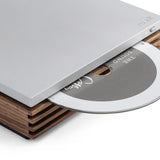 Ruark Audio R-CD100 USB CD Player loading a CD into the slot