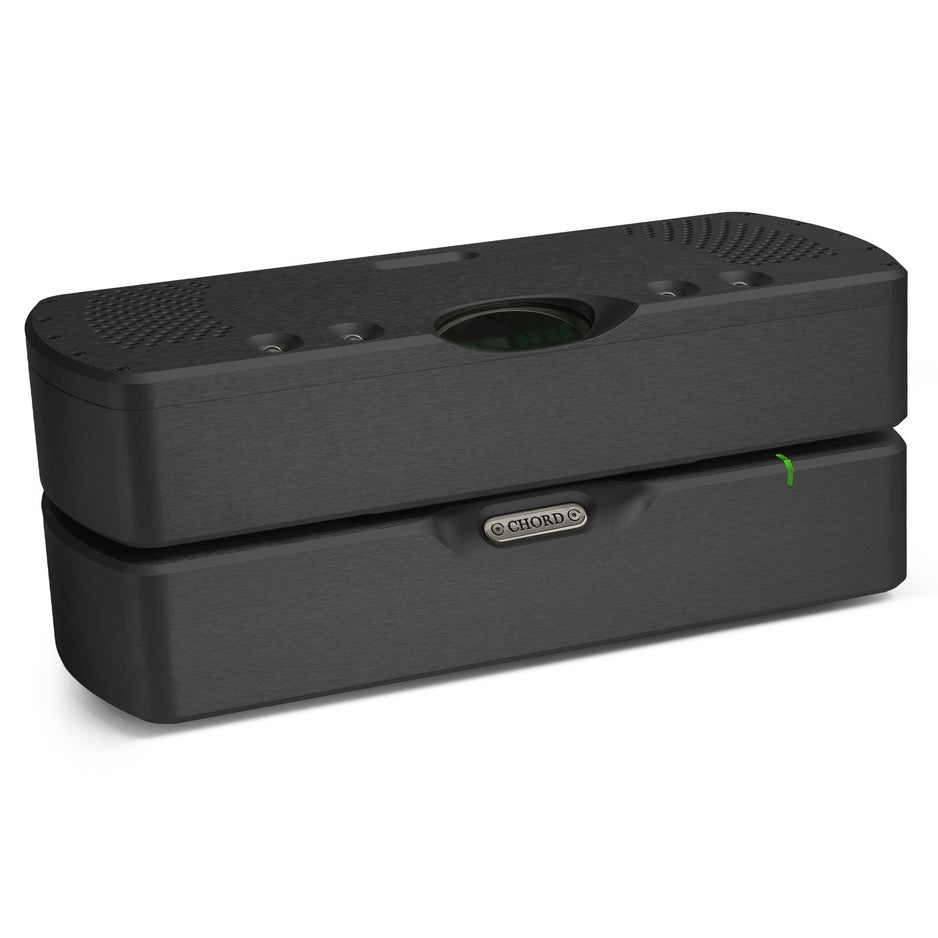 Chord Electronics Quartet upscaler in Black, three-quarter view