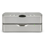 Chord Electronics Quartet upscaler in Silver, straight-on front view