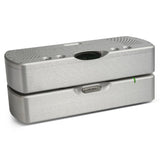 Chord Electronics Quartet upscaler in Silver, three-quarter view