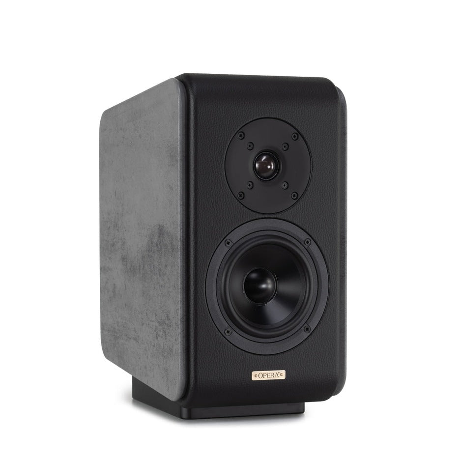Opera Mezza V2 Bookshelf Speaker Concrete Gray front view