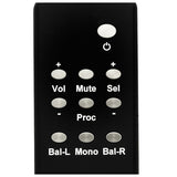 Rogue Audio RP Series Preamplifier Remote Control, black, close-up of the ten-button control layout
