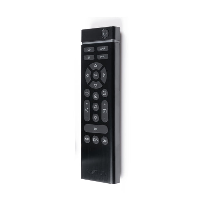 Cyrus 40 Series Remote Control, Black, three-quarter view facing right