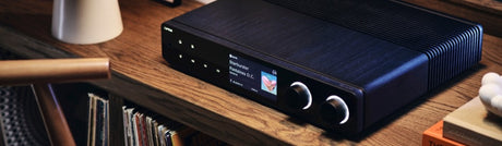 Cyrus 80 AMP Streaming Integrated Amplifier front view with 5-inch TFT display