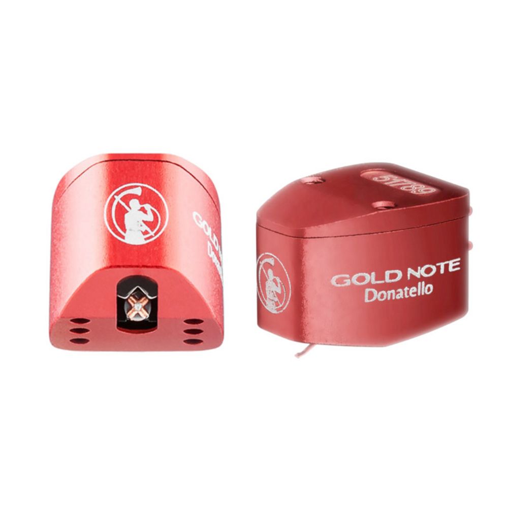 Gold Note Donatello Phono Cartridge red front & back view